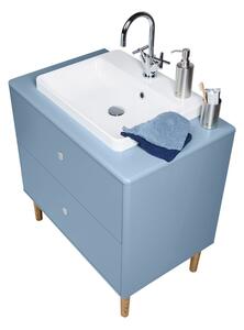 Dulap cu chiuvetă fără baterie albastru deschis suspendat 80x62 cm Color Bath – Tom Tailor