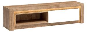 Comodă TV Etrmona 108Ribbeck stejar, Alb lucios, 16x4x4cm