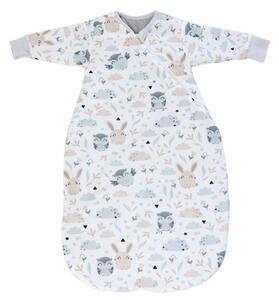 Sac de dormit copii cu maneci 3-12 luni Kidizi Forest Friends, 1 tog, bumbac 100%, pentru toamna/iarna