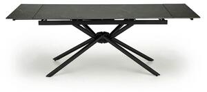 Masa blat ceramica/metal VITORINO, negru, 160/220x90x75 cm