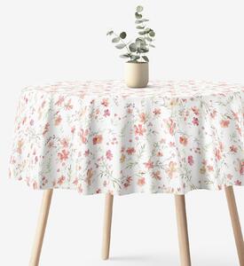 Goldea față de masă decorativă valencia - flori de câmp - rotundă Ø 100 cm