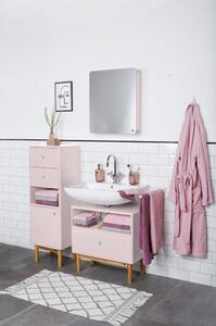 Dulap baie de perete cu oglindă Tom Tailor Color Bath, roz