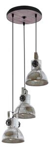 Eglo 79371 - Lustră suspendată pe cablu BARNSTAPLE 3xE27/40W/230V maro/patină
