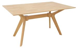 Masa Bucatarie/Dining Raffael , MDF Finsaj Stejar, Picioare Din Lemn De Arbore De Cauciuc 150x90x76cm