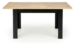 Masa extensibila BAGIO, stejar/negru, PAL laminat, 120/160x80x77 cm