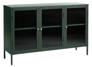 Vitrină din metal Unique Furniture Bronco, înălțime 85 cm, verde