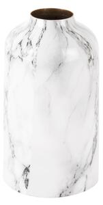 Vază din fier PT LIVING Marble, înălțime 15 cm, alb-negru