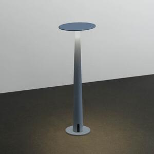 Nemo Portofino LED lampă de masă reîncărcabilă, albastru pastel, aluminiu, reglabil, Albastru, Camera de zi / sufragerie, Aluminiu, Modern