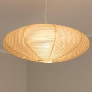 PR Home Lampă suspendată Yuni, bej, hârtie, Ø 58 cm, E27, reglabil, Bej, Camera de zi / sufragerie, Hârtie / Carton, Scandinavă