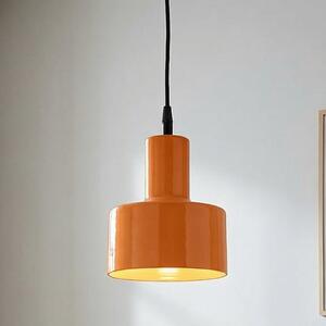 PR Home Lampă suspendată Solo Small cu ștecher Ø13cm, portocaliu, Portocaliu, Camera de zi / sufragerie, Metal