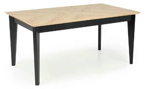 Masa extensibila EDMONDO, stejar/negru, PAL laminat/furnir, 160/240x90