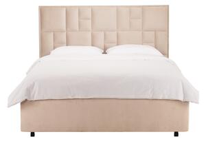 Pat matrimonial Meta din catifea Grey MG17 / 140*200