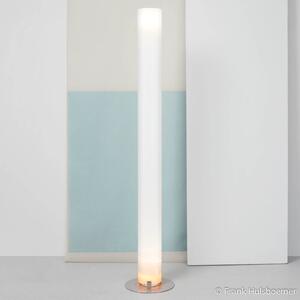 FLOS Lampadar Stylos în formă de cilindru, înălțime 200 cm, Alb, Camera de zi / sufragerie, Plastic, Design