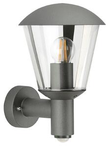 Albert Leuchten Aplică de exterior Jorrit, detector mișcare, antracit, Negru, Metal, Modern