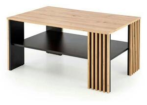 Masuta cafea FEMINA, stejar/negru, PAL laminat, 110x65x52 cm