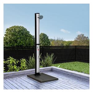 STILISTA Solar Garden Shower 35 l, argintiu/negru