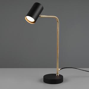 Trio Lighting Marley lampă de masă, negru/zahăr, înălțime 45 cm, metal, Auriu / Alamă, Camera de zi / sufragerie, Metal, Modern