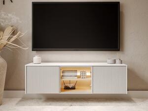 Comodă TV Mirbelo 108Stejar, Alb, 15x4x4cm