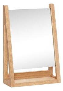 Oglindă cosmetică din lemn de stejar Hübsch Natur, 22 x 32 cm