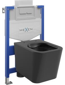 Mexen set WC încastrat cadru Felix XS-U cu vas de toaletă Teo, Negru mat - 6853385XX85