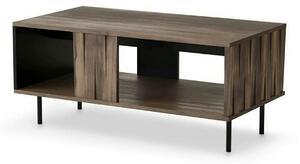 Masuta cafea SWING LAW-1, nuc/negru, PAL laminat/otel, 100x54x45 cm
