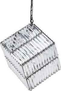 Pendul Argintiu cu Abajur din Sticlă și Metal Kare Design Lămpi suspendate în Stil Modern Glamour - Dimensiuni 43x49 cm