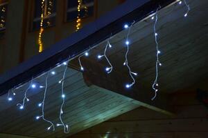 Lumină de ploaie de Crăciun - 2,7 m, 72 LED-uri, alb calda
