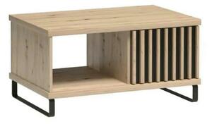 Masuta CALI C8, stejar artisan/negru, PAL/metal, 90x58x46 cm
