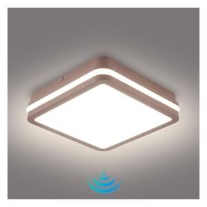 Brilagi-LED Lampă de exterior cu senzor BENE LED/18W/230V 21,5x21,5 cm maro IP54