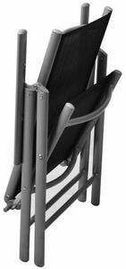 Set de 6x scaune pliante Garthen de grădină, negru
