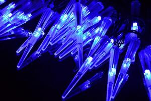 Țurțuri decorativi de Crăciun - 60 LED-uri, albastru
