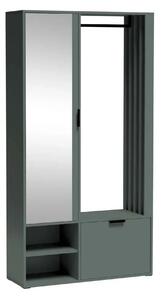 Mobilier hol MILO UNI, verde, PAL laminat/metal, 100x33x189 cm