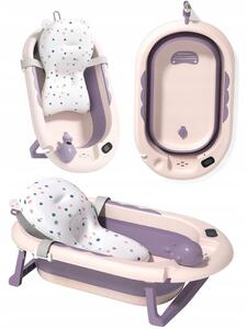 Cada de baie pliabilă pentru copii VAIANA PREMIUM cu pernă - mai multe culori Violet