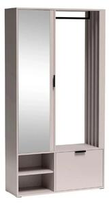 Mobilier hol MILO UNI, casmir, PAL laminat/metal, 100x33x189 cm