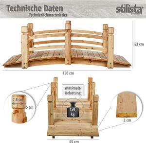 Pod din lemn 150 x 67 x 55 cm