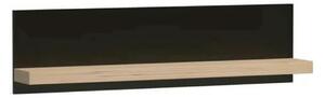 Polita CALI C9, stejar artisan/negru, PAL laminat, 120x18x32 cm