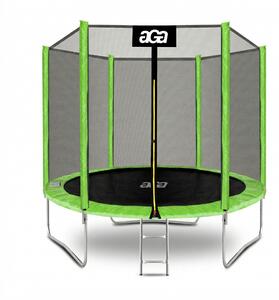 Aga SPORT TOP Trambulină 250 cm Verde deschis + plasă de protecție + scară