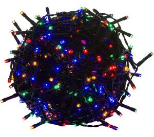 Iluminat LED de Crăciun-5m, 50 LED-uri,colorat, cablu verde