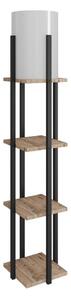 Lampadar cu rafturi NORA 1xE27/40W/230V negru/maro