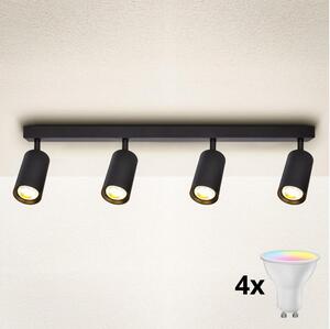 Brilagi - Spot LED RGBW dimabil SELE 4x GU10, 4,8W, 230V, negru