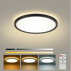 Brilagi - Corp de iluminat LED reglabil ULTRA SLIM, 18W, 230V, diametru 30 cm, negru + telecomandă