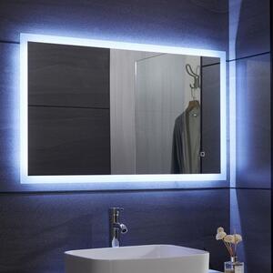 Aquamarin Oglindă LED de baie, 80 x 60 cm