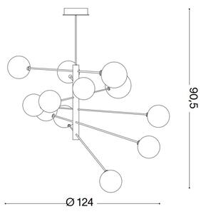 Lustră LED pe tijă Ideal Lux EQUINOXE 12xG4/2W/230V