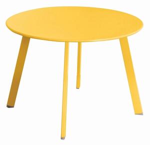 Masuta de cafea pentru gradina Marzia, Ø 60 x 42 cm, otel, galben mustar