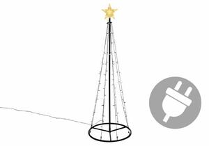 Decor de Crăciun - piramidă luminosă, 180 cm, alb cald