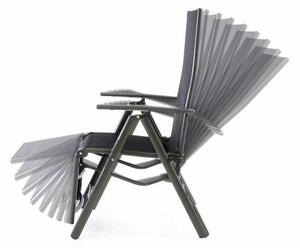 Set de grădină 2x scaun pliabil din aluminiu RELAX- antracit