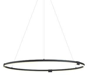 Lampă suspendată de design neagră 120cm incl. LED cu 3 trepte de intensitate luminoasă - Anello