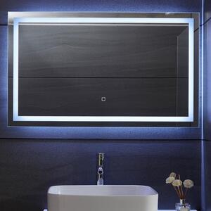 Aquamarin Oglindă de baie cu iluminare LED, 100 x 60 cm