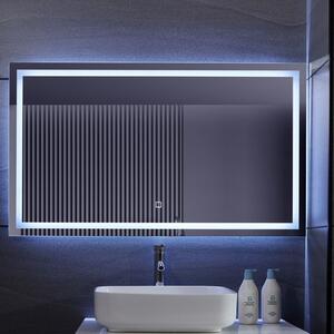 Aquamarin Oglindă de baie cu iluminare LED, 120 x 70 cm