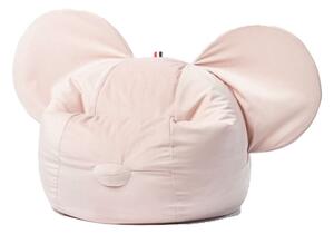 Fotoliu sac catifelat pentru copii The Brooklyn Kids Ears, roz